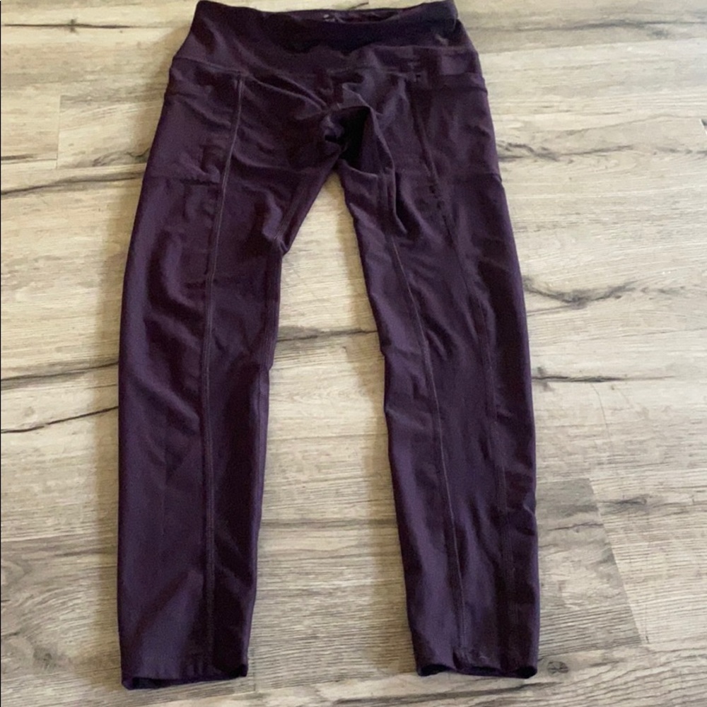 Purple athletic leggings